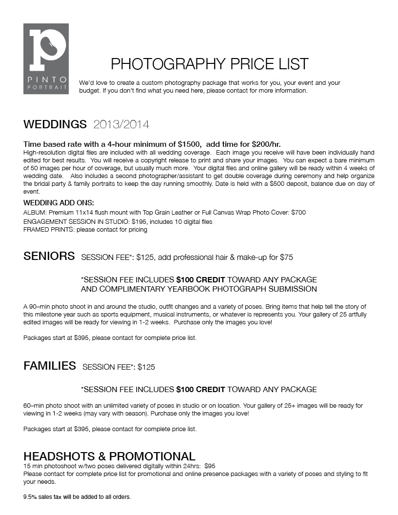 Price List